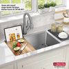 30&rdquo; Workstation Kitchen Sink Undermount Stainless Steel Single Bowl with WorkFlow&trade; Ledge and Accessories